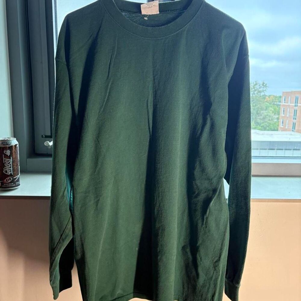 Super crazy insane vintage retro 90s grail pluma blank Green long sleeve